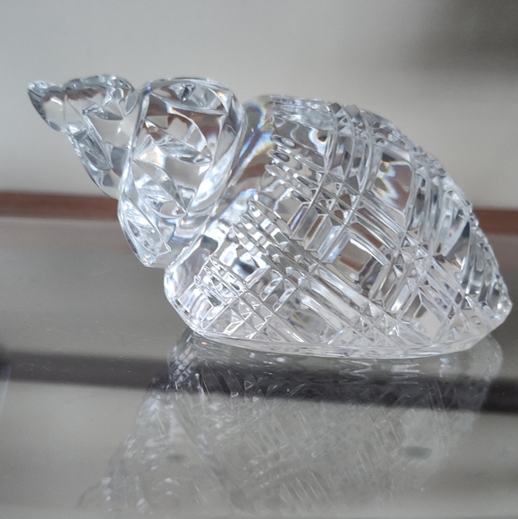 Waterford Crystal Seashell Paperweight - Picture 2 of 2